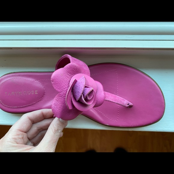 Taryn Rose Flower Sandals in Soft, Supple Pink Suede, Hello Summer - Picture 13 of 13